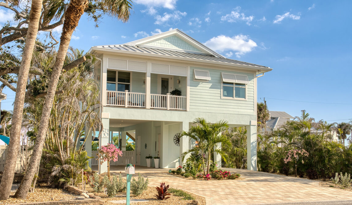 New Custom Home completed on Fort Myers Beach after devastating damage from Hurricane Ian