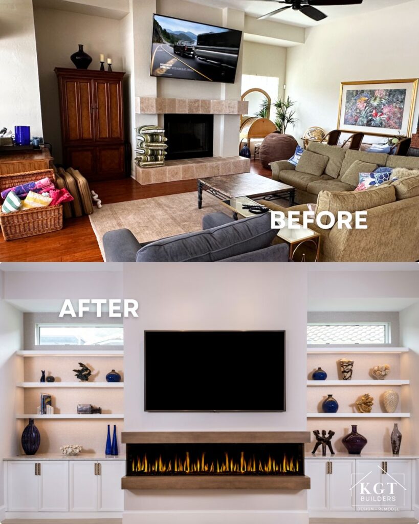 Before and after luxury home renovation Naples Florida